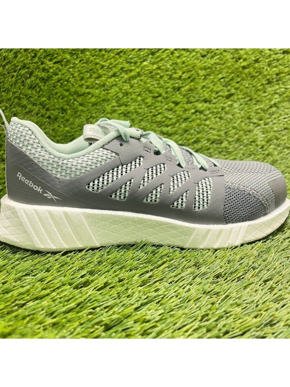 Reebok Fusion Flexweave Womens Size 8D Gray Composite Toe Safety Work Shoes